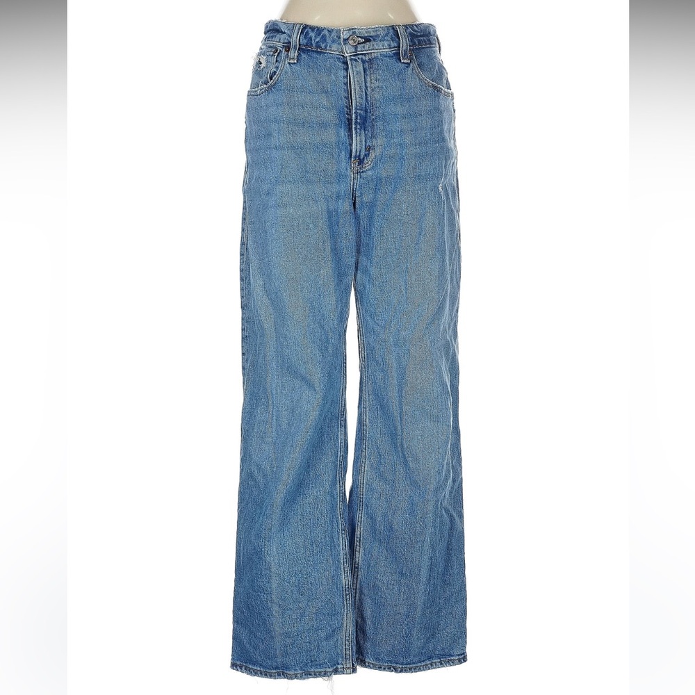 Abercrombie & Fitch 90s Relaxed Jean High Rise 29 8SHORT, CURVE LOVE light wash